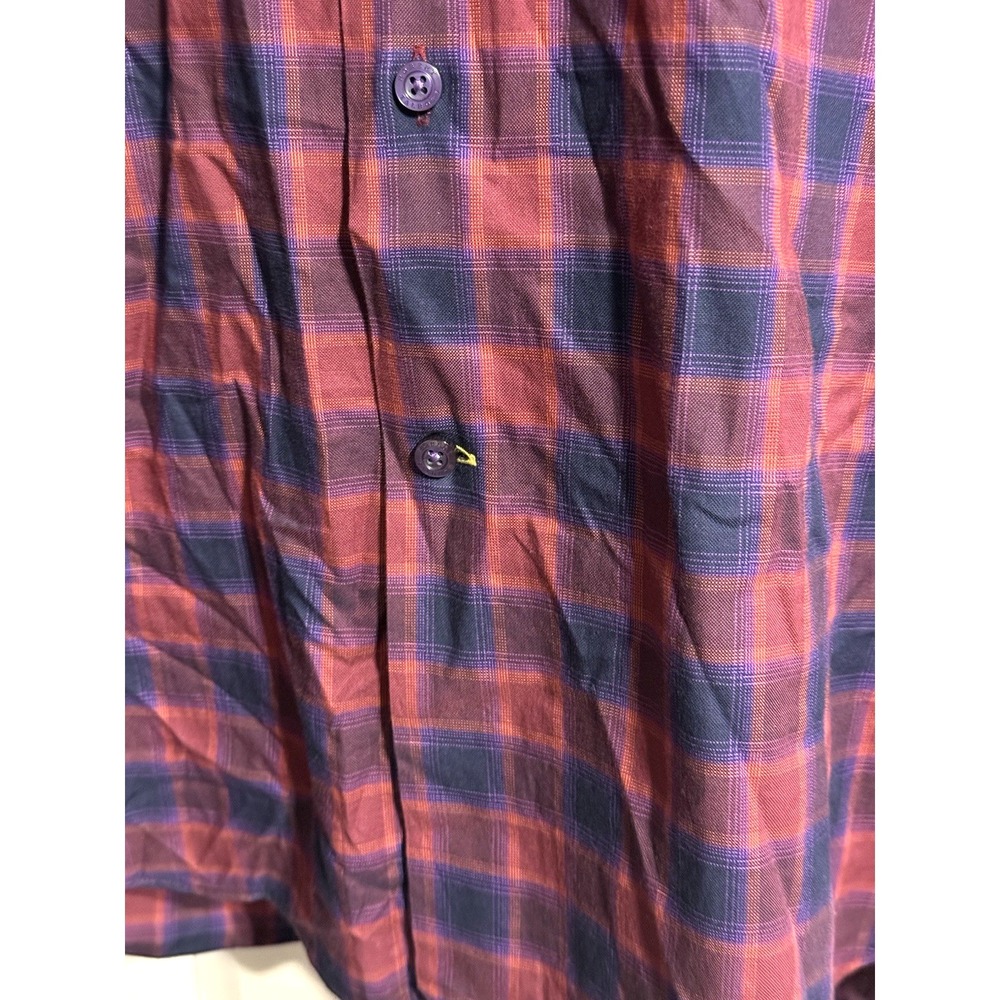 Robert Talbott Classic Button Up Shirt Mens Size M Multicolor Plaid‎ Long Sleeve - Picture 3 of 15